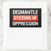 Demonteer Systemen van Onderdrukking Rechthoekige  Sticker (Tas)