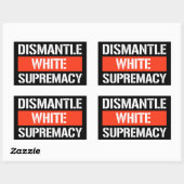 Demonteer witte suprematie rechthoekige Sticker (Vel)