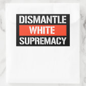 Demonteer witte suprematie rechthoekige Sticker (Tas)