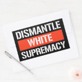 Demonteer witte suprematie rechthoekige Sticker (Envelop)