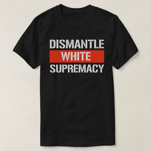 Demonteer witte suprematie rechthoekige Sticker T-shirt (Design voorkant)