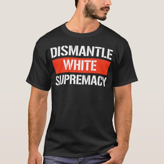Demonteer witte suprematie rechthoekige Sticker T-shirt (Voorkant)