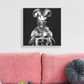 Demonteren op zwarte Canvas Afdrukken (Insitu (Woonkamer))