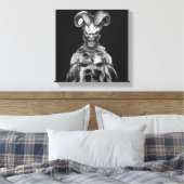 Demonteren op zwarte Canvas Afdrukken (Insitu (Slaapkamer))