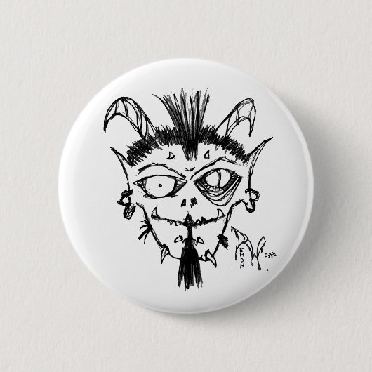 DemonWear Pin Ronde Button 5,7 Cm (Voorkant)