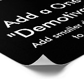 Demotivatie-Posters ... Creëer Uw eigen. Poster (Hoek)