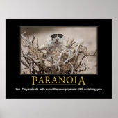 Demotivationaal eekhoorntje Poster: paranoia Poster (Voorkant)