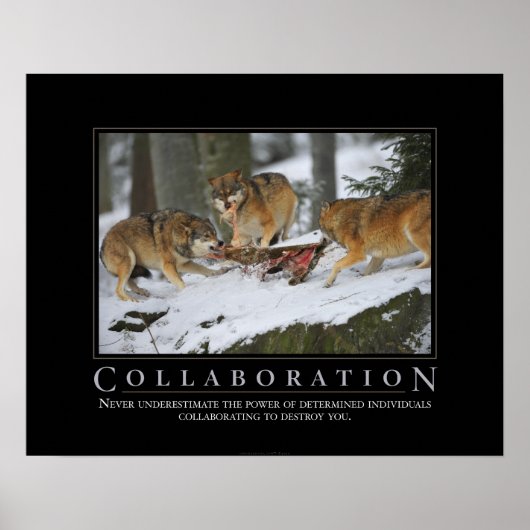 Demotivationeel Poster voor samenwerking (Voorkant)