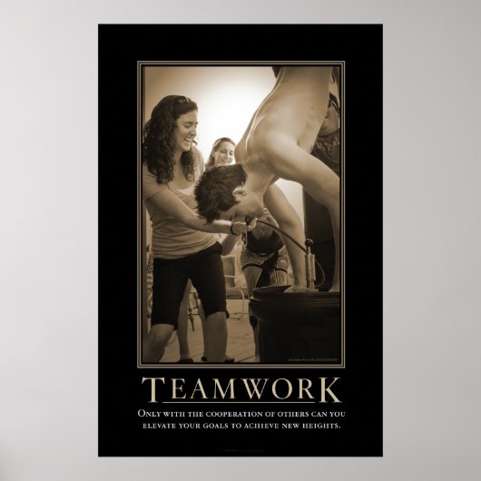 Demotivationele afdrukken in teamwerk poster (Voorkant)