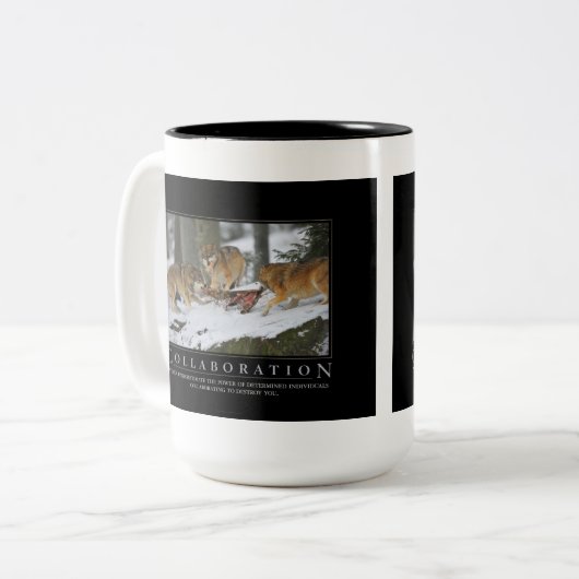 Demotivationele Mok voor samenwerking (Voorkant links)