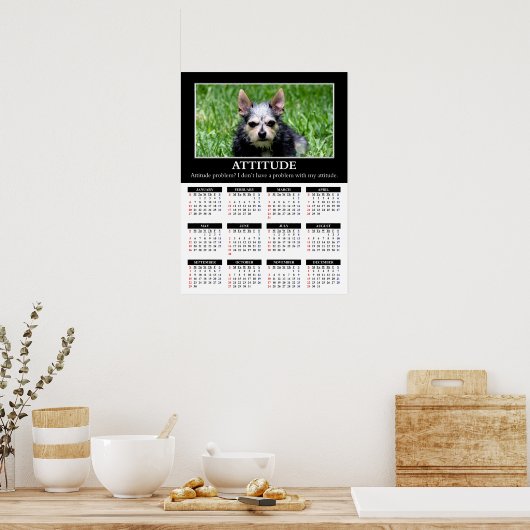 Demotivationele wandkalender 2013: Slechte houding Poster (Keuken)