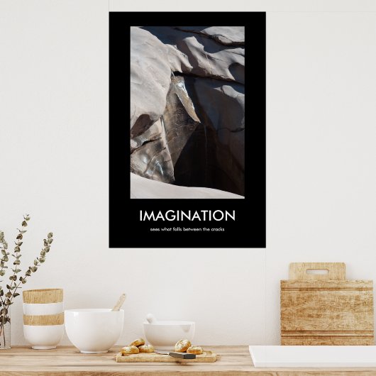 demotiverend poster VOOR IMAGINATIE (Keuken)