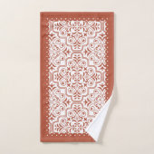 Dempatroon van Terracotta, gespleten grenzen Bad Handdoek (Handdoek)