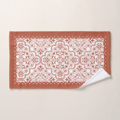 Dempatroon van Terracotta, gespleten grenzen Bad Handdoek (Handdoek)