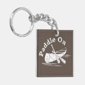 Dempel op design - vierkant (dubbelzijdig) sleutelhanger (Voorkant Links)