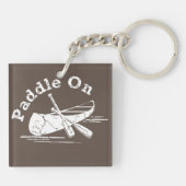 Dempel op design - vierkant (dubbelzijdig) sleutelhanger (Achterkant)