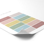 Dempen kleur maanden van het jaar educatief poster (Hoek)