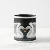 Dempen White Swan Mirror Afbeelding Dierfotografie Mok (Midden)