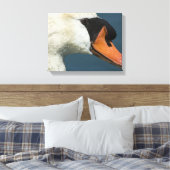 Dempen zwaan - een fijne tekenafdrukken canvas afdruk (Insitu (Slaapkamer))