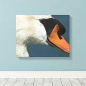 Dempen zwaan - een fijne tekenafdrukken canvas afdruk (Insitu (Houten vloer))