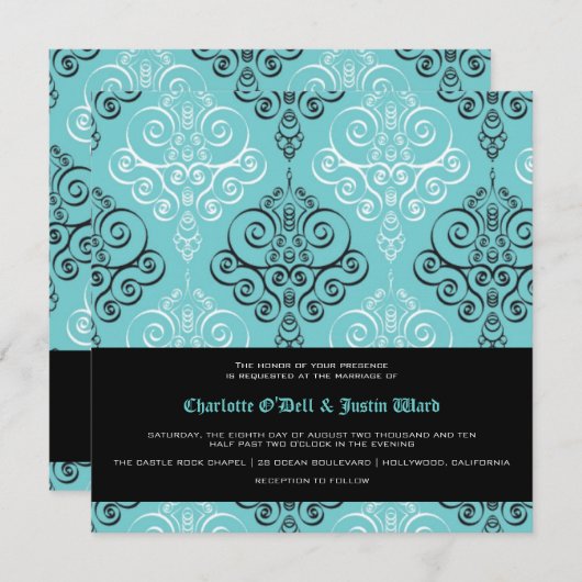 demper; huwelijk kaart (Voorkant / Achterkant)