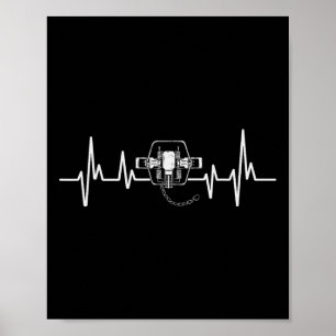 Demping van de jager van hartslag poster