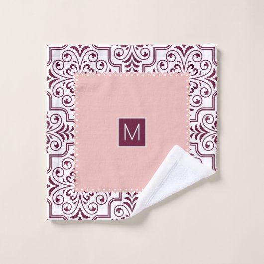 Dempingspatroon van de Bourgognij, wazige gesplete Bad Handdoek (Wasdoekje)