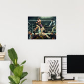 Dempsey and Firpo (1924) van George Bellows Poster (Thuiskantoor)