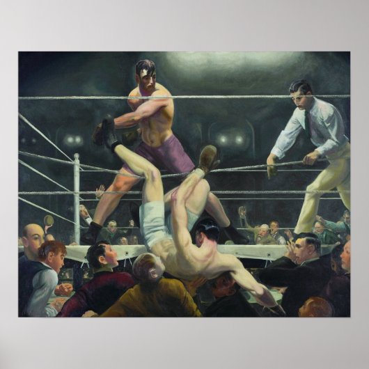 Dempsey and Firpo (1924) van George Bellows Poster (Voorkant)