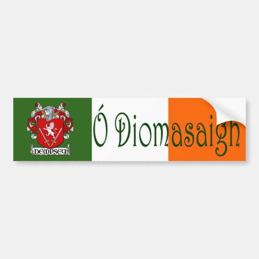Dempsey Clan Iers/Engels Vlag Bumpersticker (Voorkant)