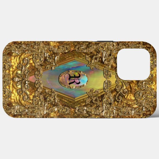 Dempsey Elegant Chic Monogram Case-Mate iPhone Case (Achterkant (horizontaal))