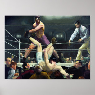 Dempsey en Firpo door George Bellows Poster
