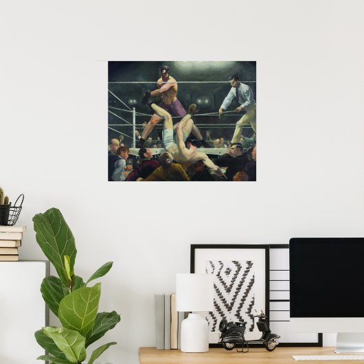 Dempsey en Firpo, George Bellows Poster (Thuiskantoor)
