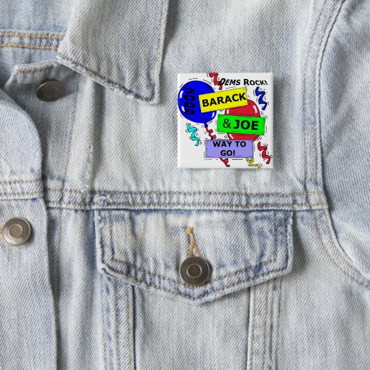 DEMS ROCK VIERKANTE BUTTON 5,1 CM (In situ)