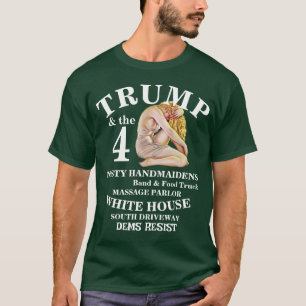 DEMS TRUMP TRUMPS WITTE HUIS KAGEGEVECHT TEE T-SHIRT