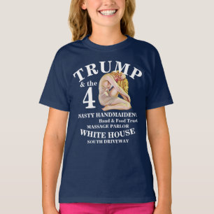 DEMS TRUMPS GELUKKIGE EINDE MASSAGE SALON VOEDSEL T-SHIRT