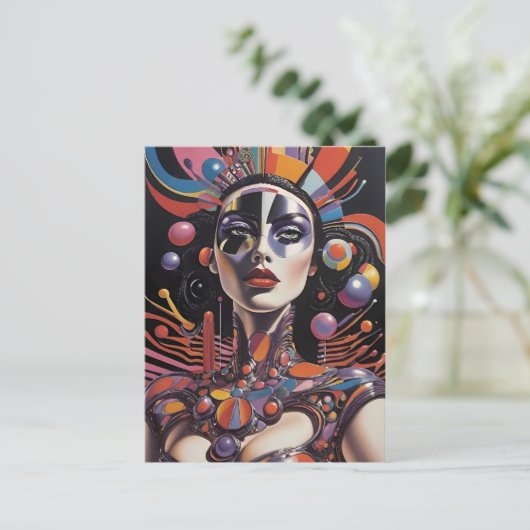 Demure AF - Ken Gage Surreal Art Briefkaart (Staand voorkant)