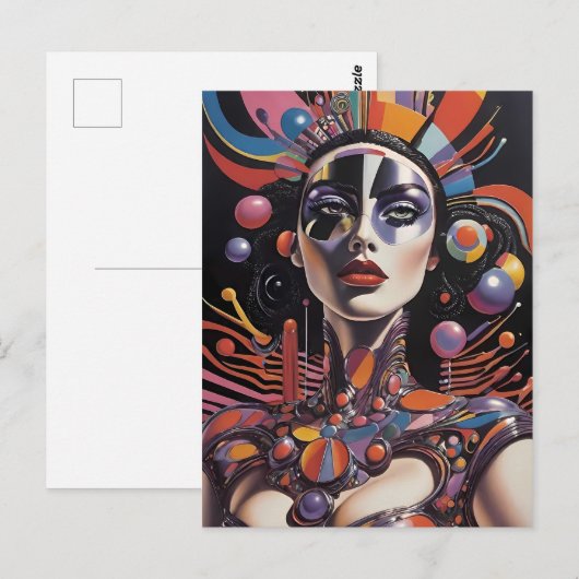 Demure AF - Ken Gage Surreal Art Briefkaart (Voorkant / Achterkant)