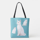 Demure Cats Tote Bag (Achterkant)