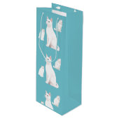 Demure Cats Wijn Cadeautas (Voorkant Gekanteld)