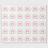 Demure Christmas coquette esthetisch Cadeaupapier (Vlak)