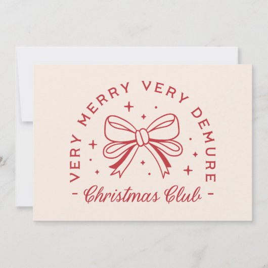 Demure Christmas coquette esthetisch Feestdagenkaart (Voorkant)