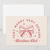 Demure Christmas coquette esthetisch Feestdagenkaart (Voorkant / Achterkant)