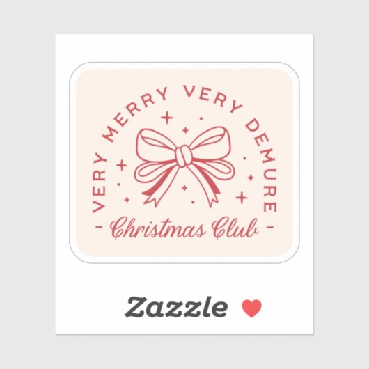 Demure Christmas coquette esthetisch Sticker (Vel)