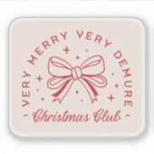 Demure Christmas coquette esthetisch Sticker (Voorkant)