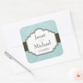Demure Damask Grote Vierkante Stickers/afdichtinge Sticker (Envelop)