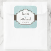Demure Damask Grote Vierkante Stickers/afdichtinge Sticker (Tas)