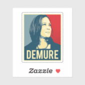 Demure en Mindful Kamala Harris Sticker (Vel)