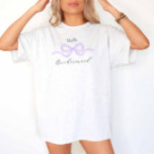 Demure Lila Bow Bruidsmeisje Voorstel T-shirt