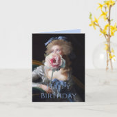 Demure met Pink Peony Gelukkige Verjaardag Kaart (Gele Bloem)